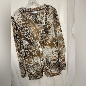 Susan Graver light weight cardigan size 1x